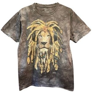 {The Mountain} Tied Dyed Rasta Lion Shirt
